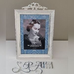 Vintage Photo Frame Silver Tone With Stand #1051